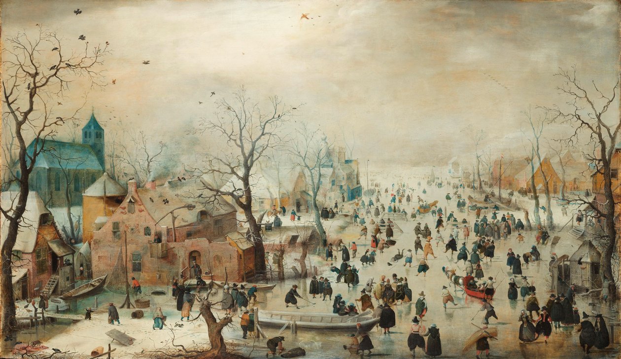 Német: Téli táj korcsolyázókkal Téli táj korcsolyázókkal alkotó: Hendrick Avercamp