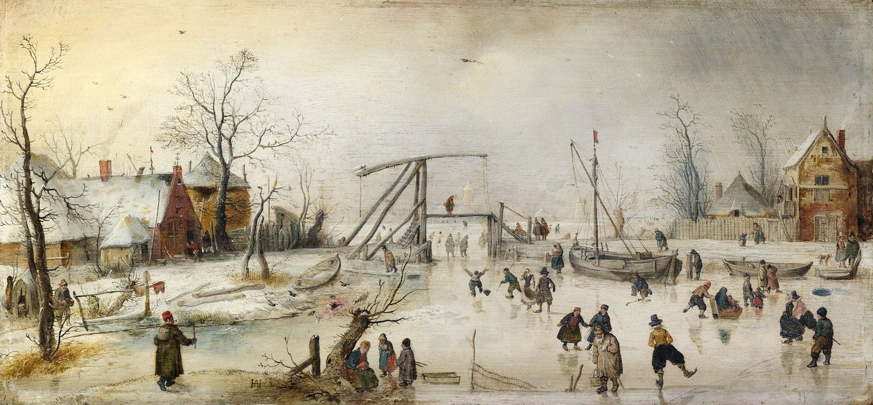 Jelenet a jégen alkotó: Hendrick Avercamp