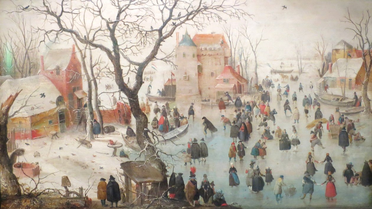 Téli táj korcsolyázókkal alkotó: Hendrick Avercamp