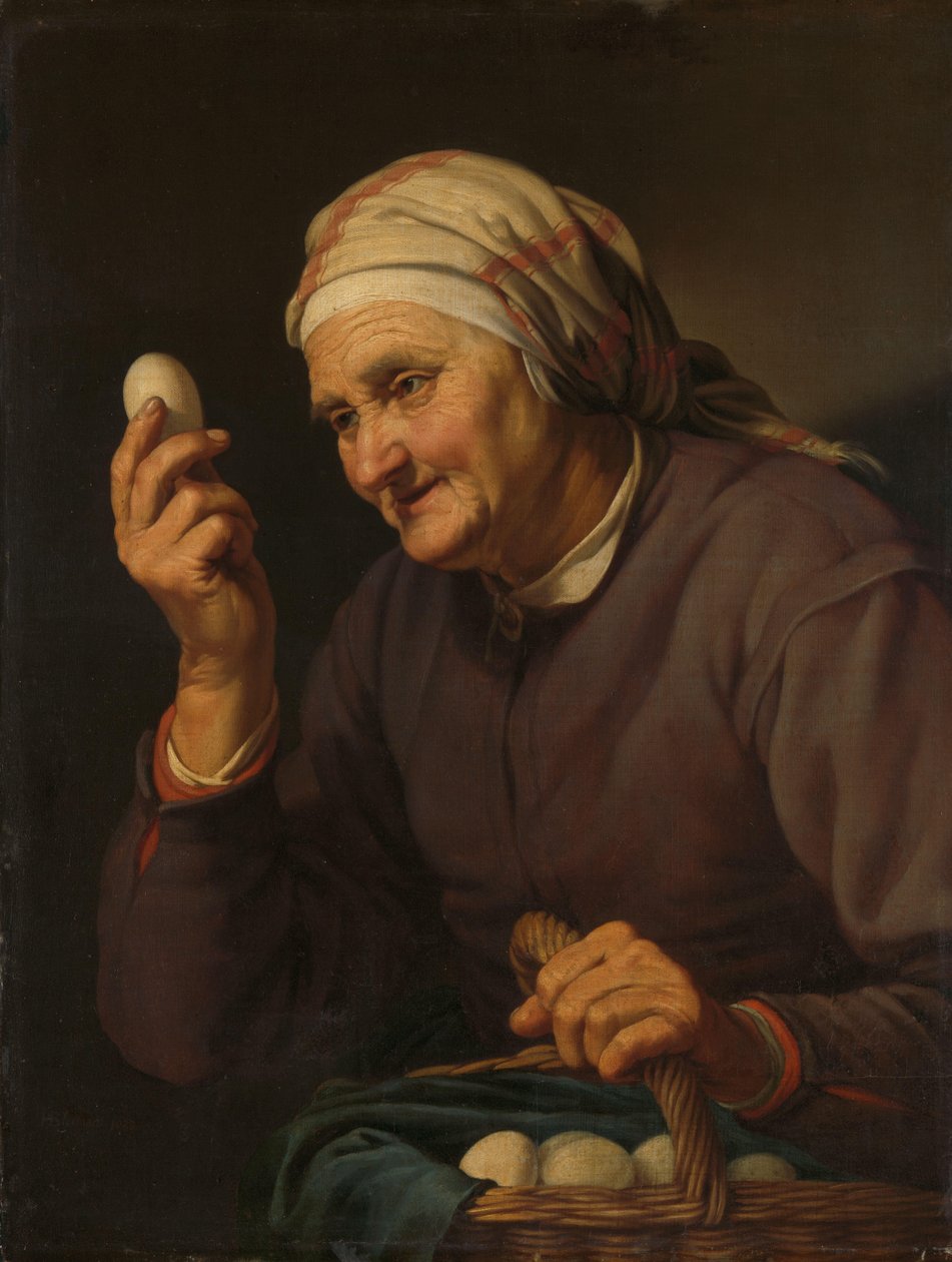 Öregasszony tojást árul alkotó: Hendrick Bloemaert