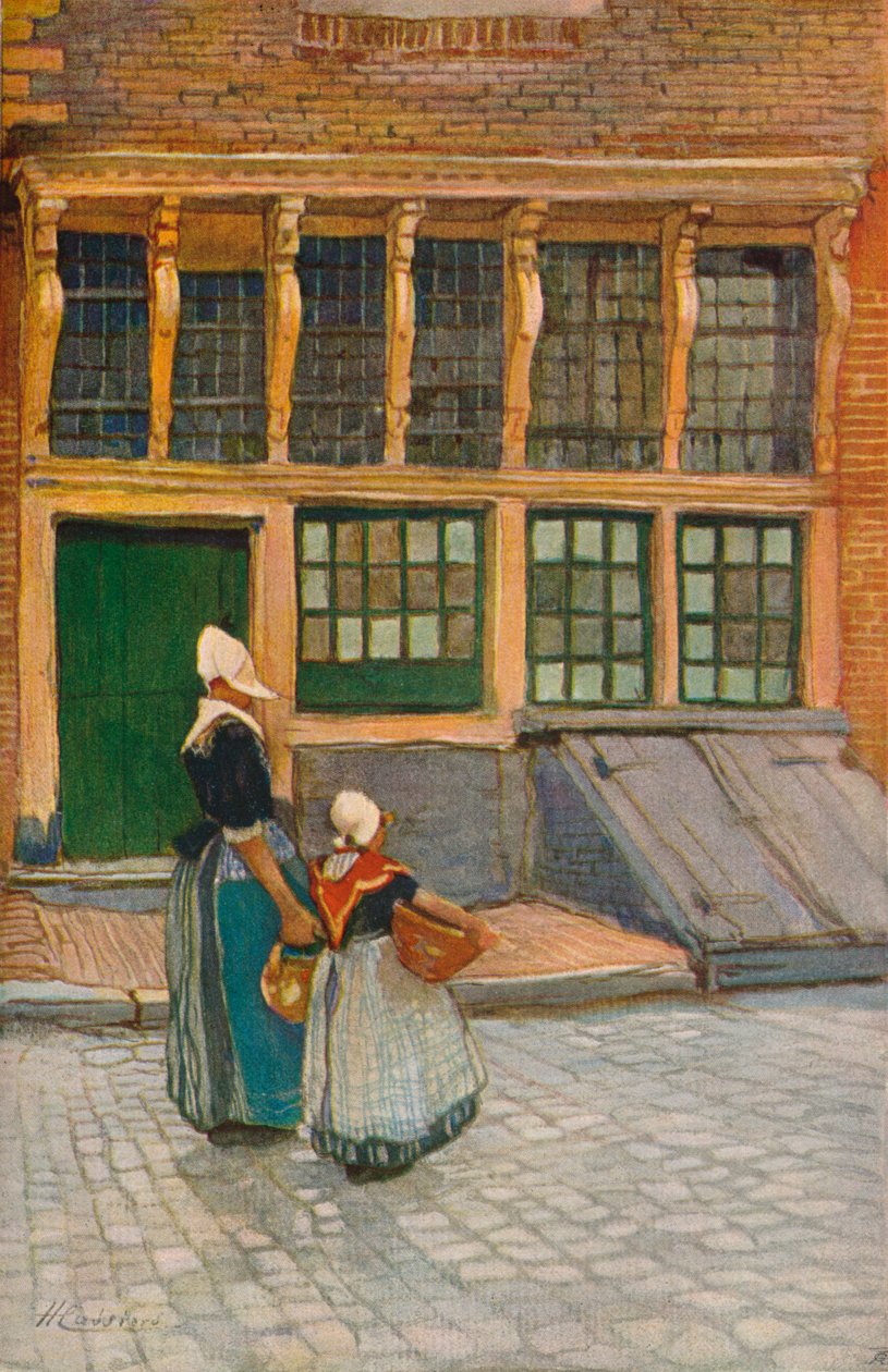 Hazatérve a piacról, 1902. sz alkotó: Hendrick Cassiers