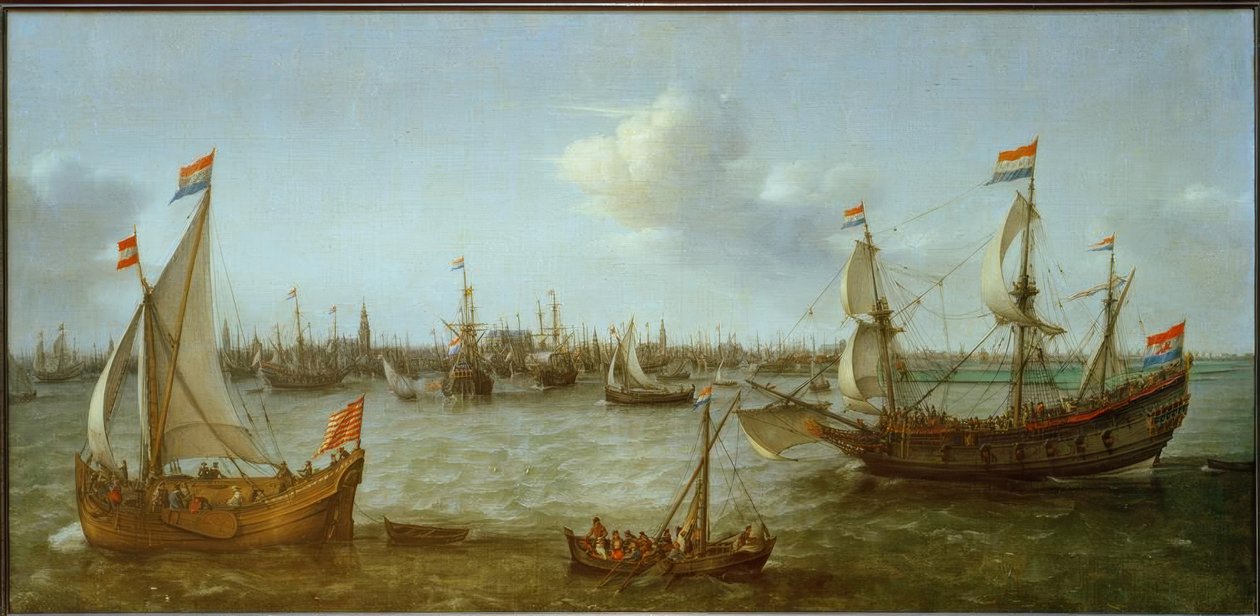 Kilátás az Ij-re Amszterdam közelében alkotó: Hendrick Cornelisz. Vroom