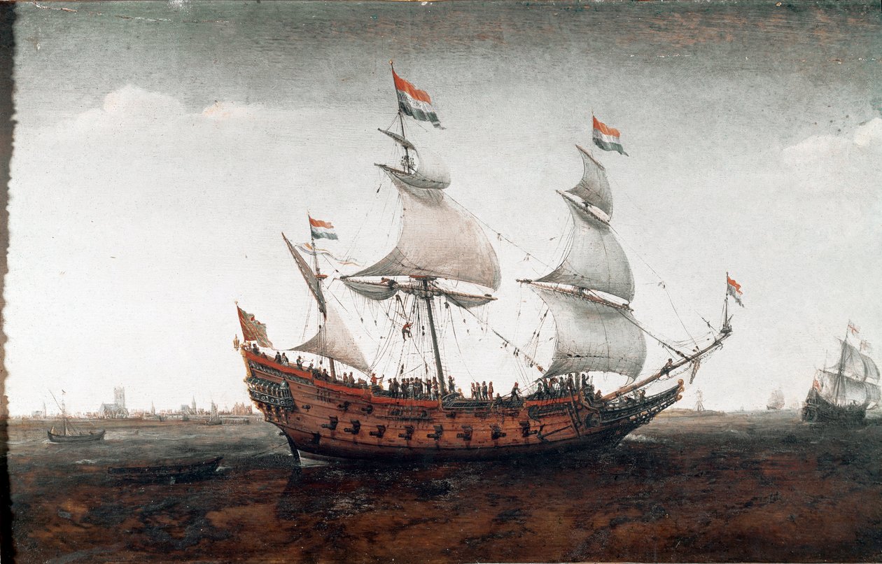 Holland hajó a mélytengerben (Festés alkotó: Hendrick Cornelisz. Vroom