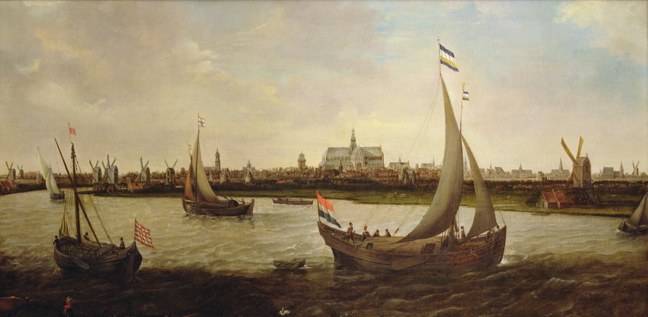 Kilátás Haarlemre északról (olaj, vászon) alkotó: Hendrick Cornelisz. Vroom