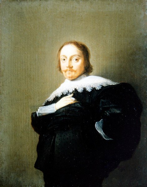Egy fekete öltönyös, csipkegalléros úriember portréja alkotó: Hendrick Gerritsz Pot