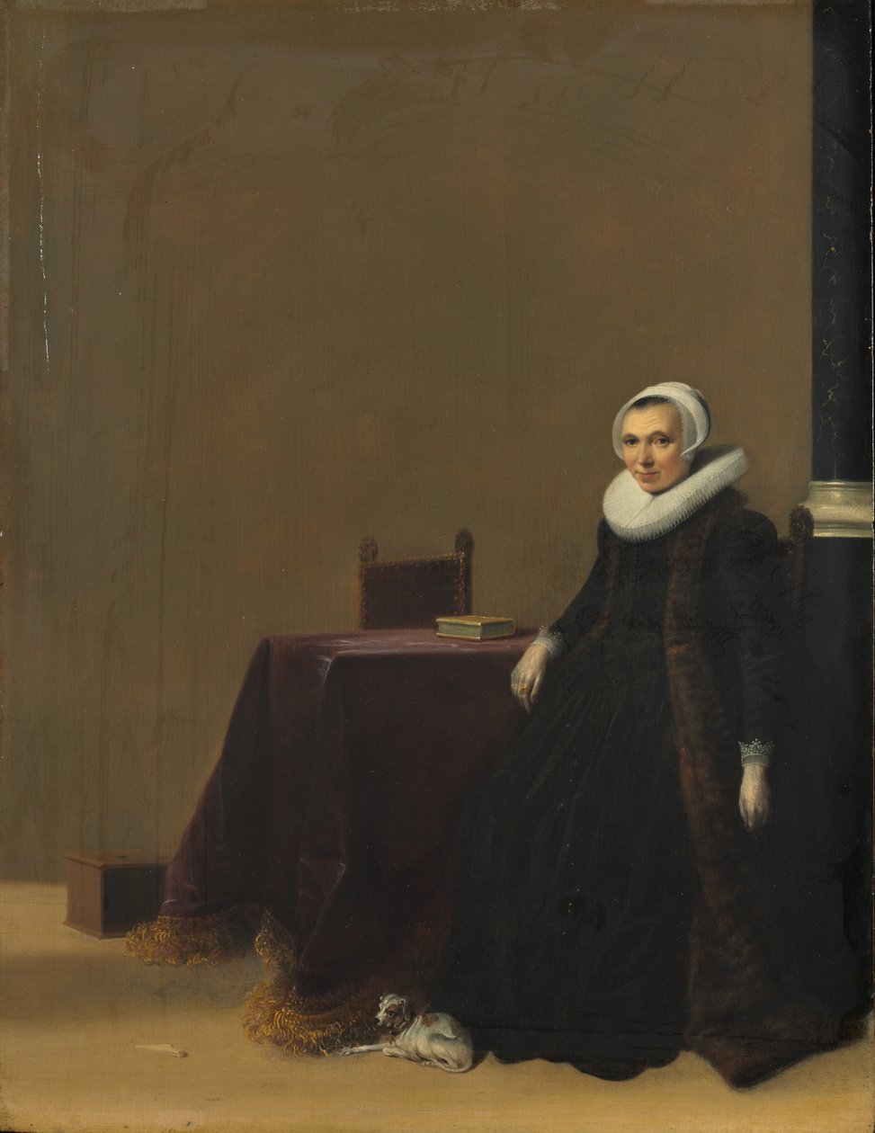 Kutyás nő portréja, 1635 körül alkotó: Hendrick Gerritsz Pot