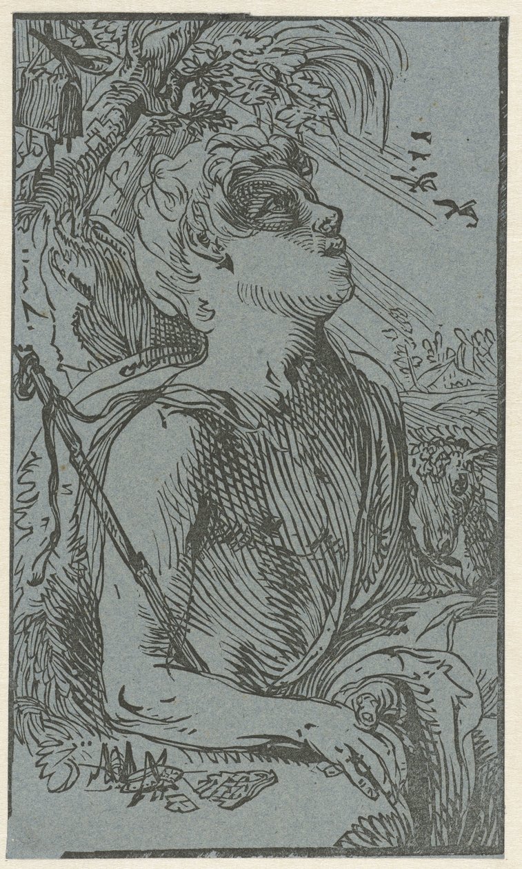 Keresztelő János a pusztában alkotó: Hendrick Goltzius (attributed to)