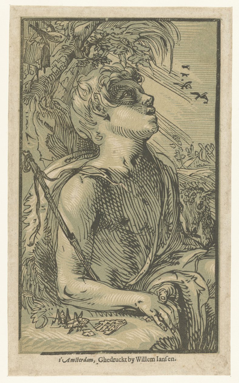 Keresztelő János a pusztában alkotó: Hendrick Goltzius (attributed to)