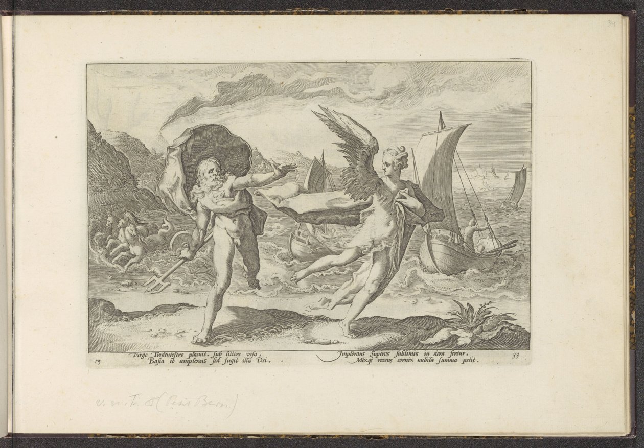 Cornix varjúvá változik Ovidius metamorfózisai (sorozat címe) P. Ovidius Naso újraalkotásai (sorozat címe) alkotó: Hendrick Goltzius (workshop of)
