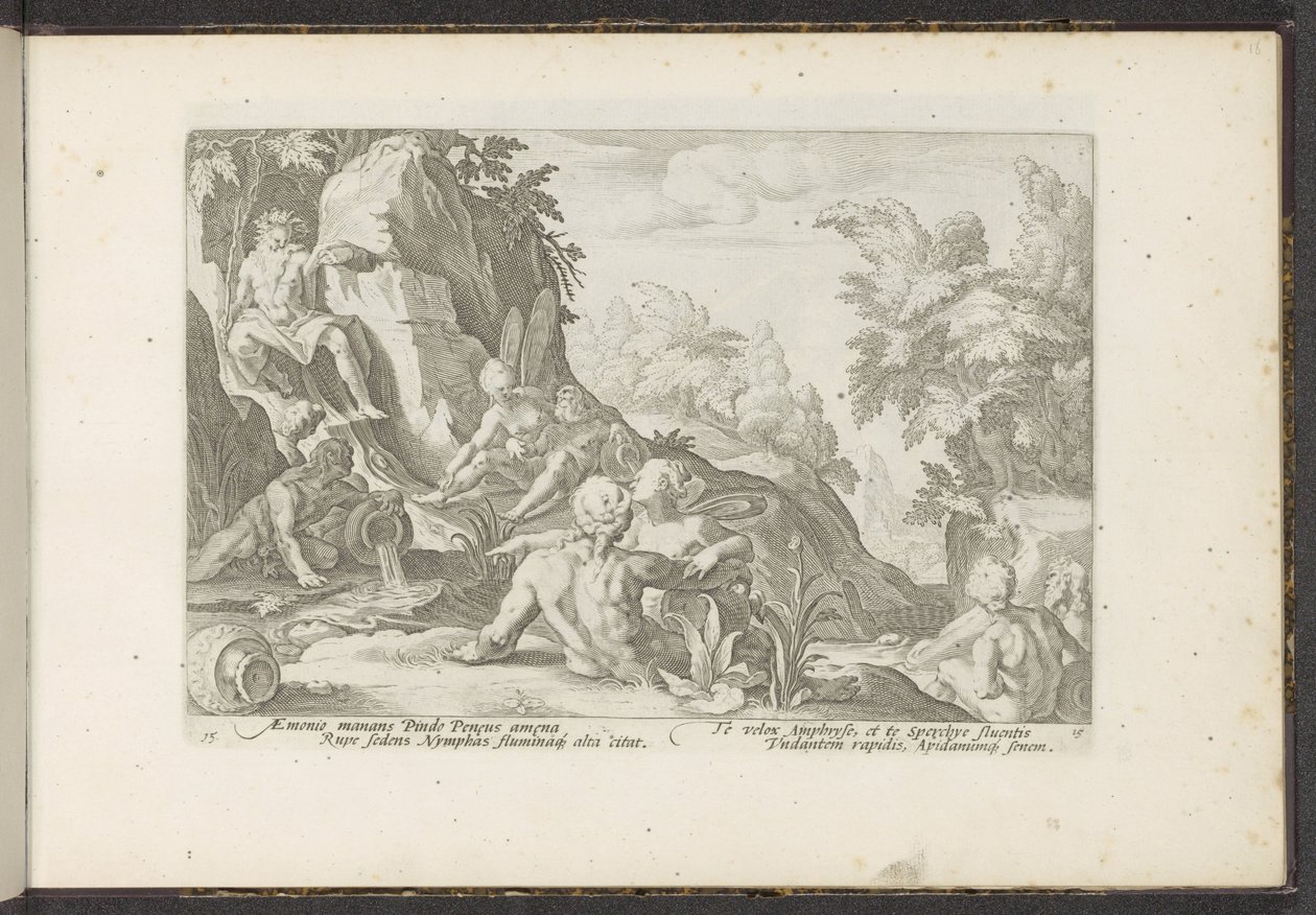 Peneust más folyóistenek látogatták meg Ovidius metamorfózisai (sorozat címe) P. Ovidius Naso újraalkotásai (sorozat címe) alkotó: Hendrick Goltzius (workshop of)