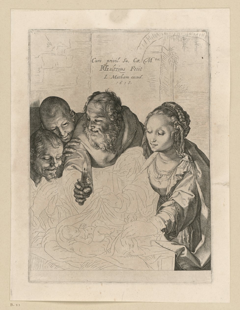 A pásztorok imádása, 5. állapot alkotó: Hendrick Goltzius