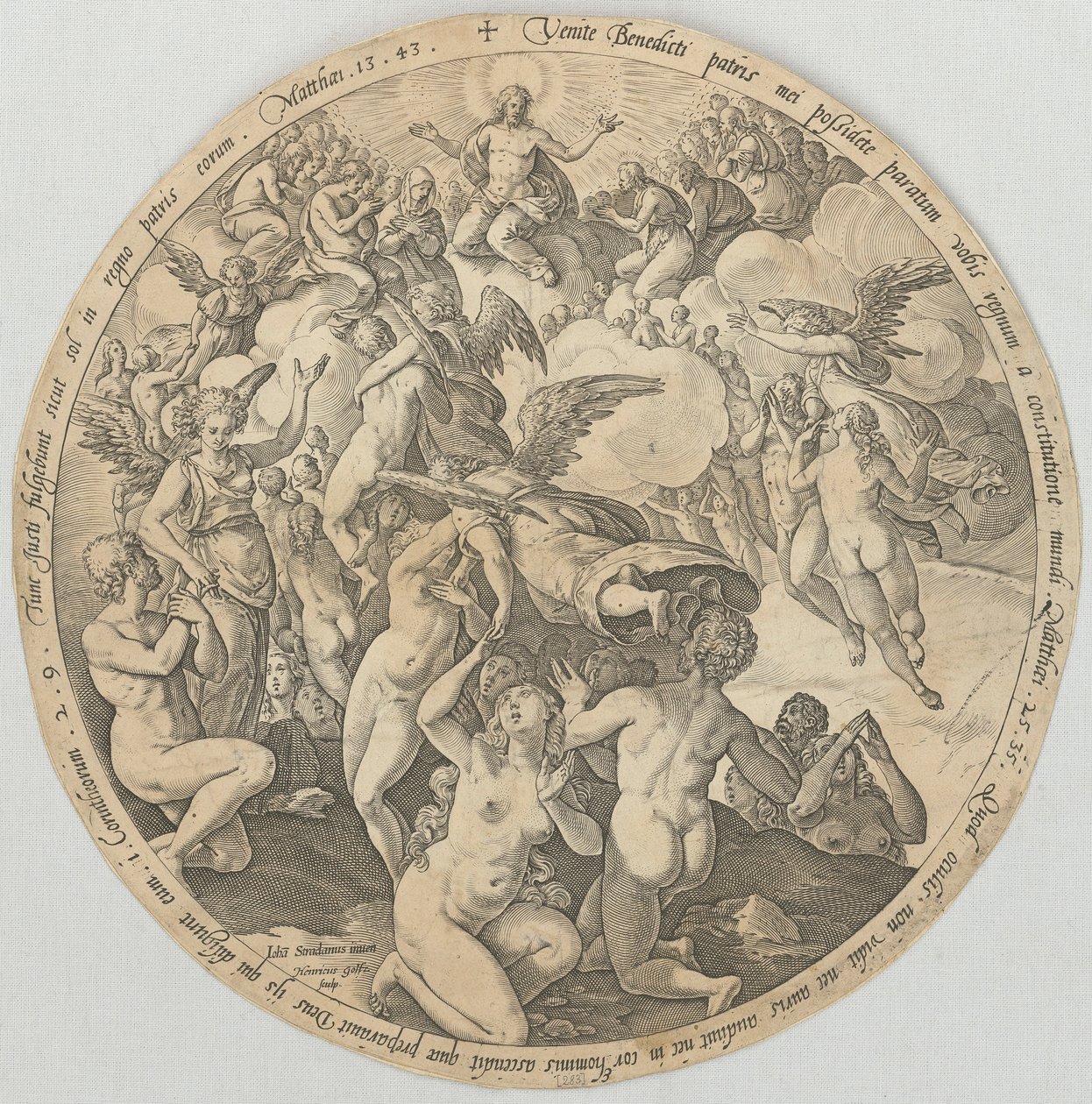 Az igazak mennybemenetele, a „Négy utolsó dolog” sorozat 3. lapja alkotó: Hendrick Goltzius