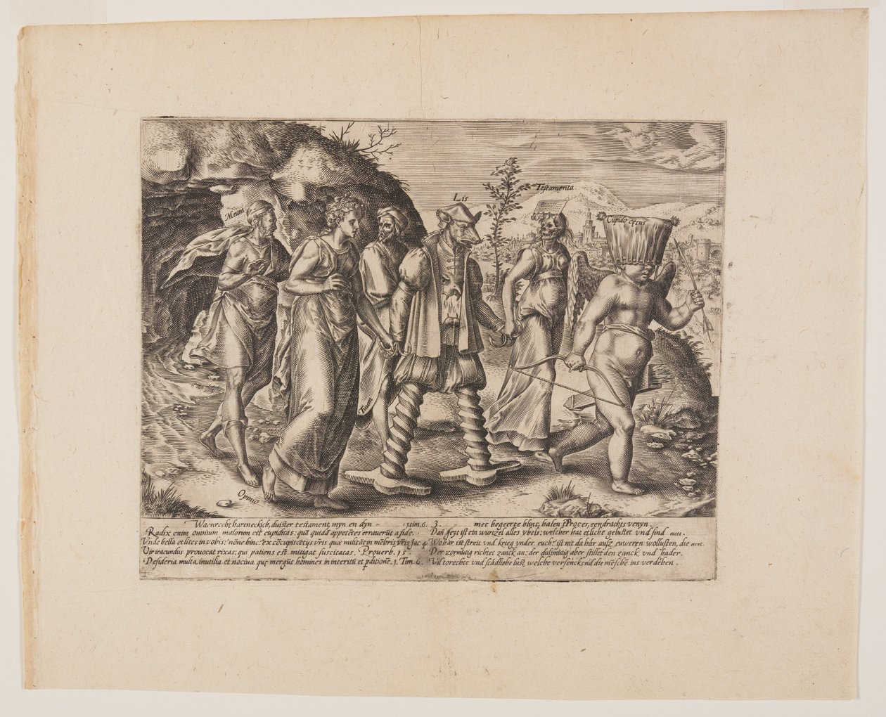A fösvénység minden rossz gyökere, a Litis Abususból (A törvény visszaélései) alkotó: Hendrick Goltzius