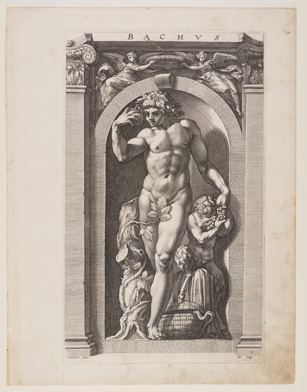 Bacchus, a Nyolc pogány istenből alkotó: Hendrick Goltzius