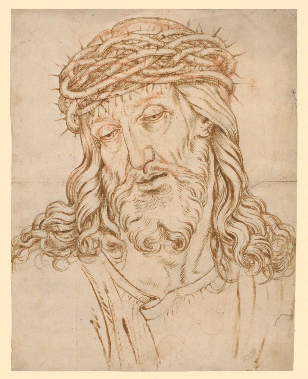 A Fájdalmak Férfiának mellképe, balra hajtott fejjel alkotó: Hendrick Goltzius