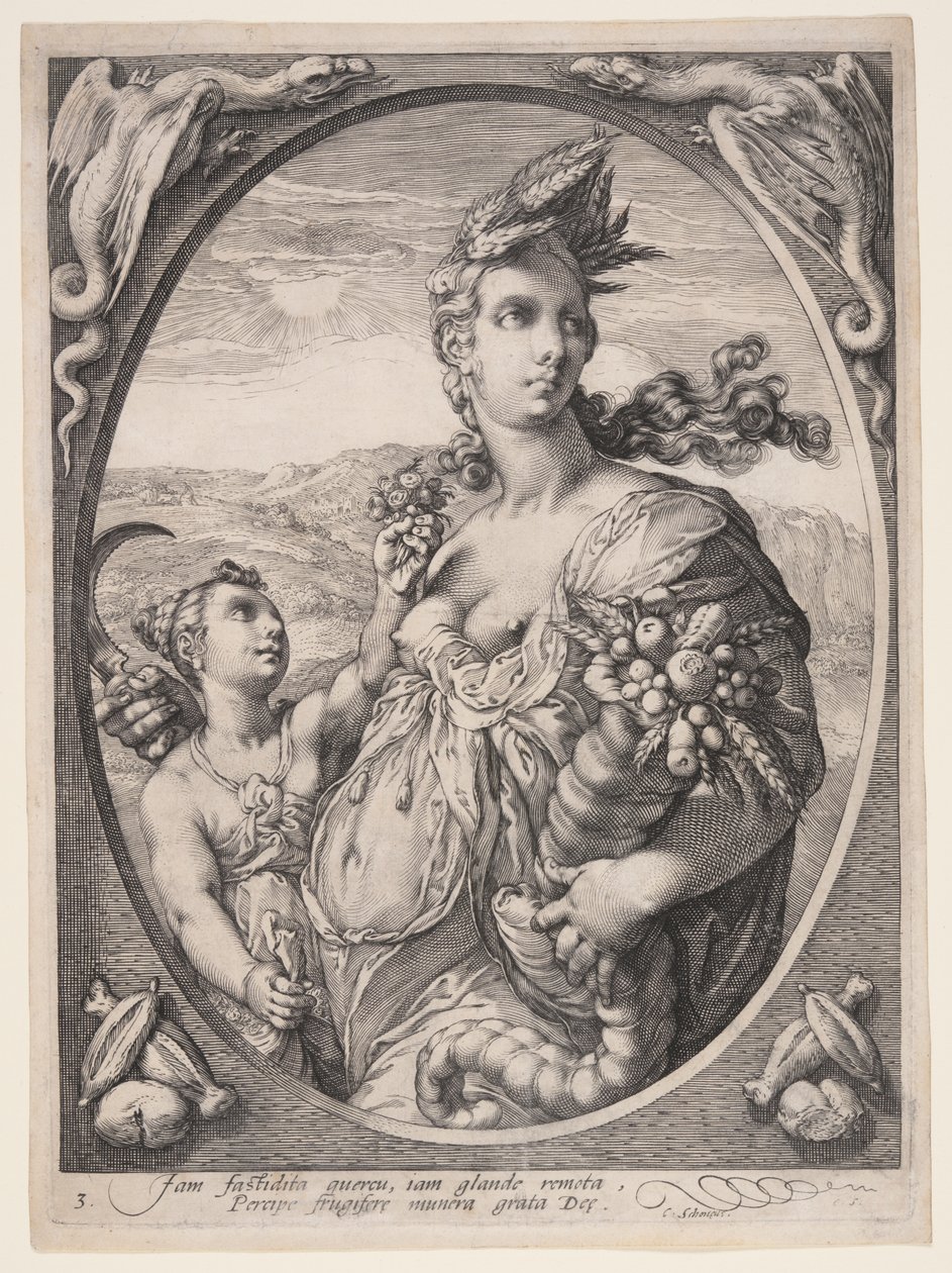 Ceres, a Három pogány isten vagy istennő című könyvből alkotó: Hendrick Goltzius