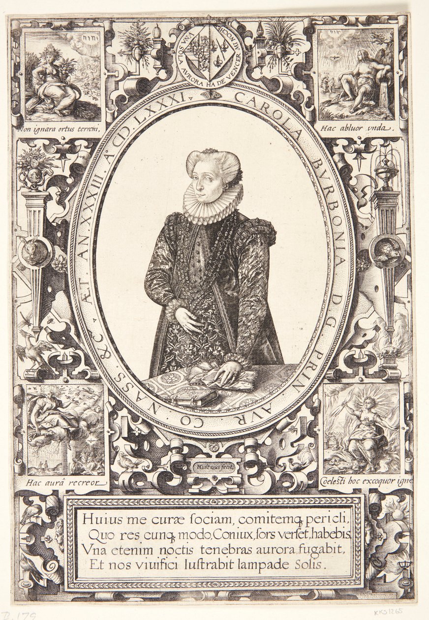 Bourbon-házból származó Charlotte alkotó: Hendrick Goltzius