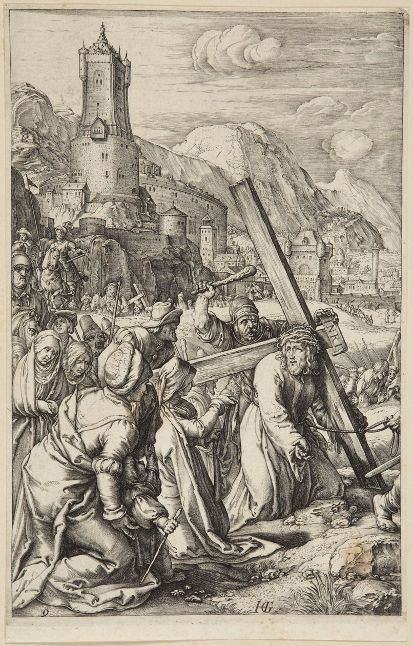 Krisztus viszi a keresztet alkotó: Hendrick Goltzius
