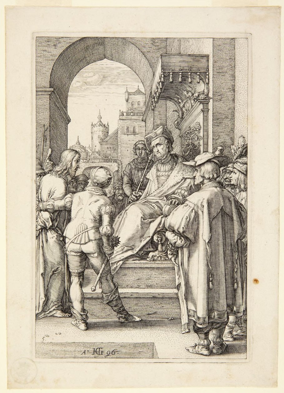 Krisztus Pilátus előtt alkotó: Hendrick Goltzius