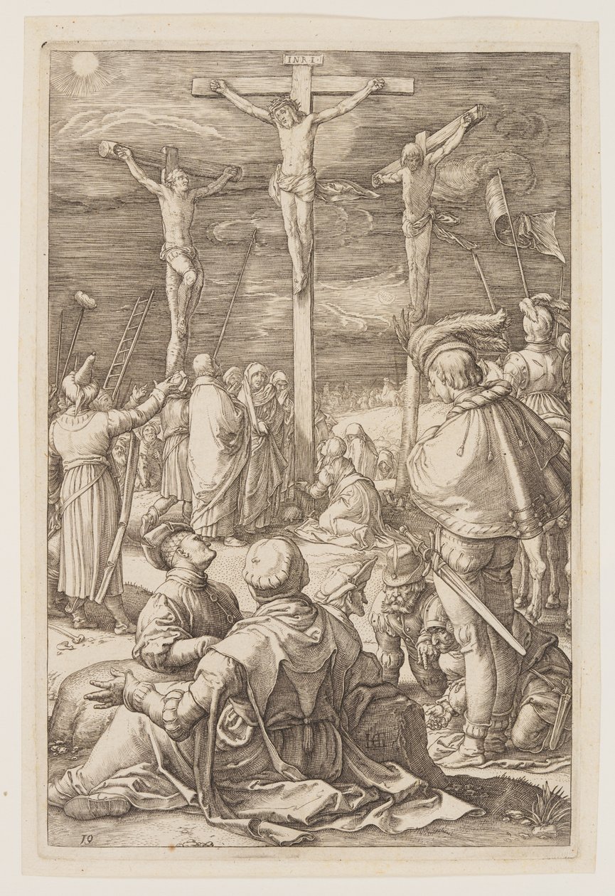 Krisztus a kereszten, a Passióból alkotó: Hendrick Goltzius