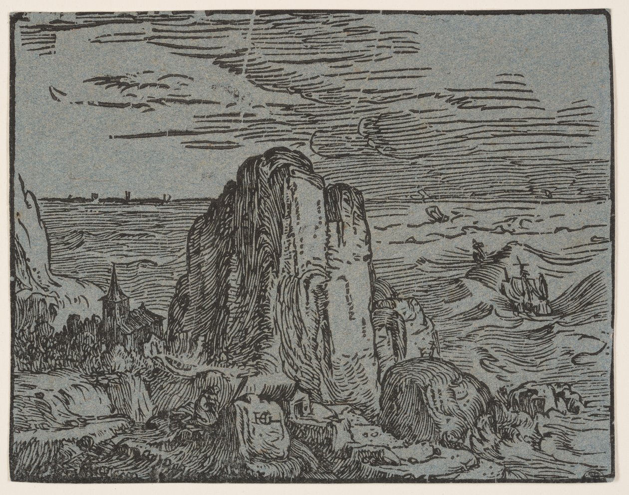 Szikla a tengerparton alkotó: Hendrick Goltzius