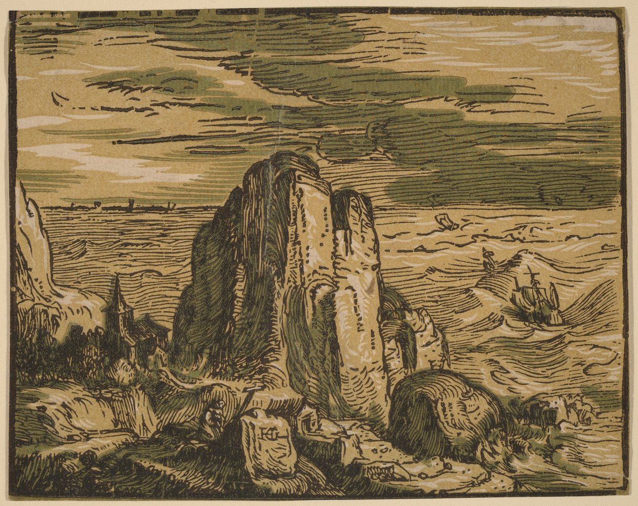 Sziklafal a tengerparton alkotó: Hendrick Goltzius