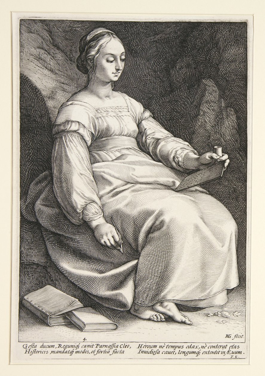 Kleió, „A kilenc múzsa” sorozat 4. lapja alkotó: Hendrick Goltzius
