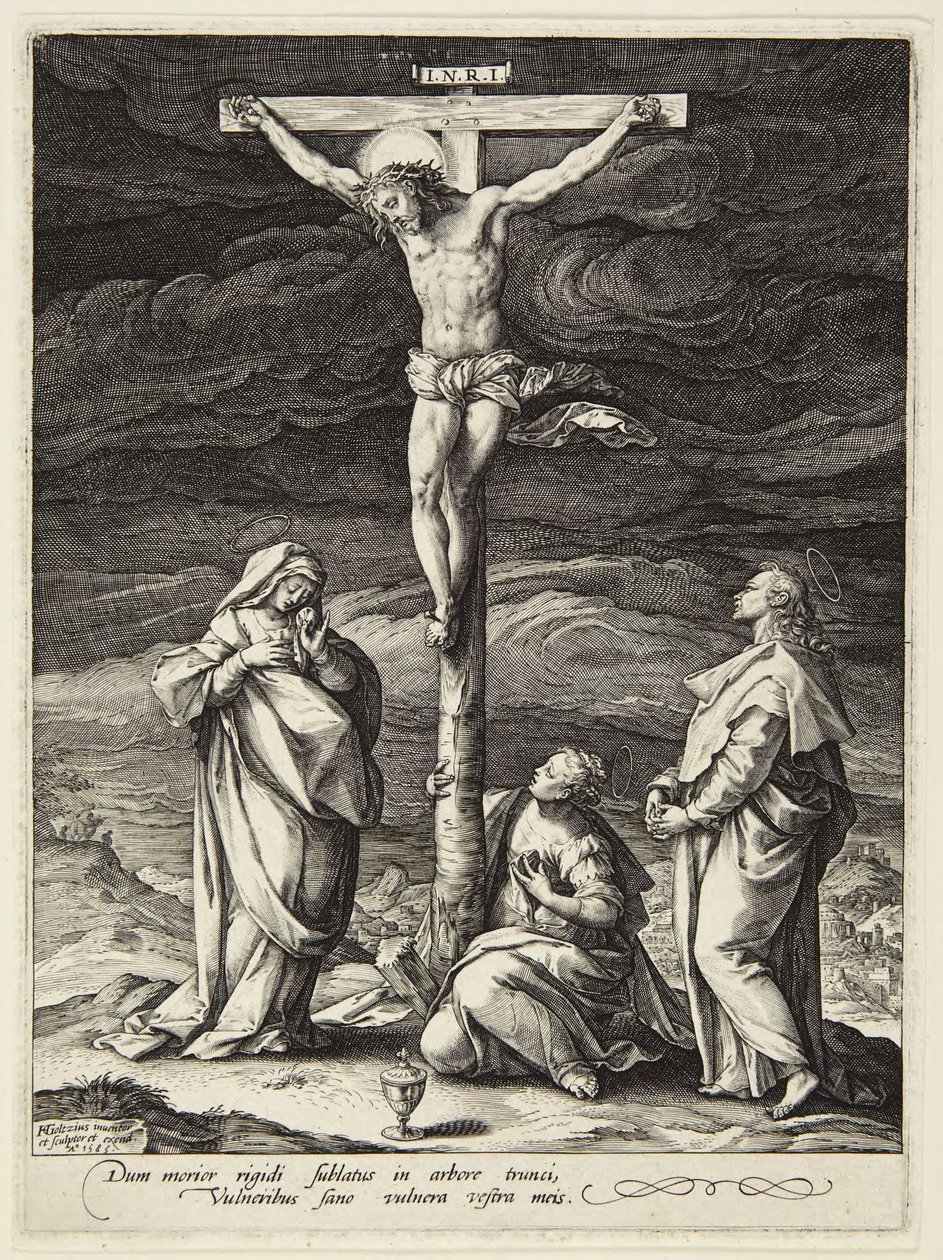 Keresztre feszítés alkotó: Hendrick Goltzius