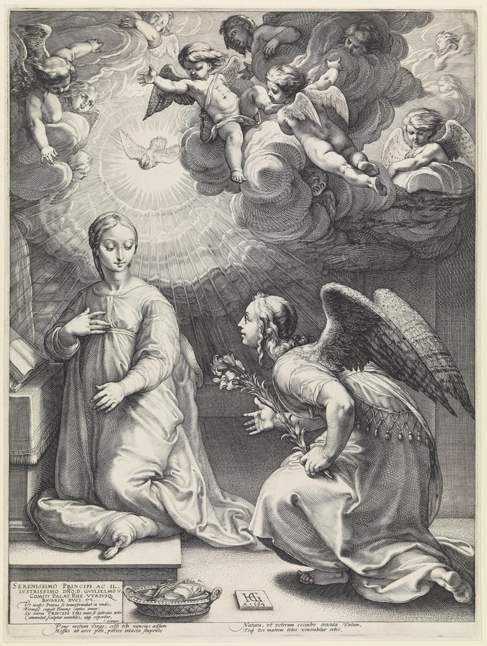 Angyali üdvözlet alkotó: Hendrick Goltzius