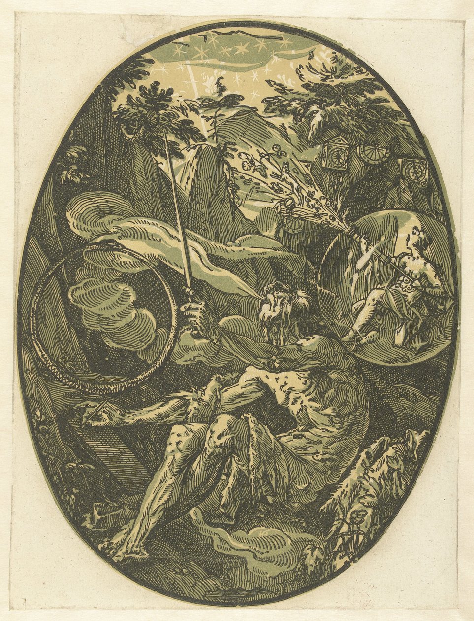 Demogorgon az örökkévalóság barlangjában Istenek és istennők (sorozat címe) alkotó: Hendrick Goltzius
