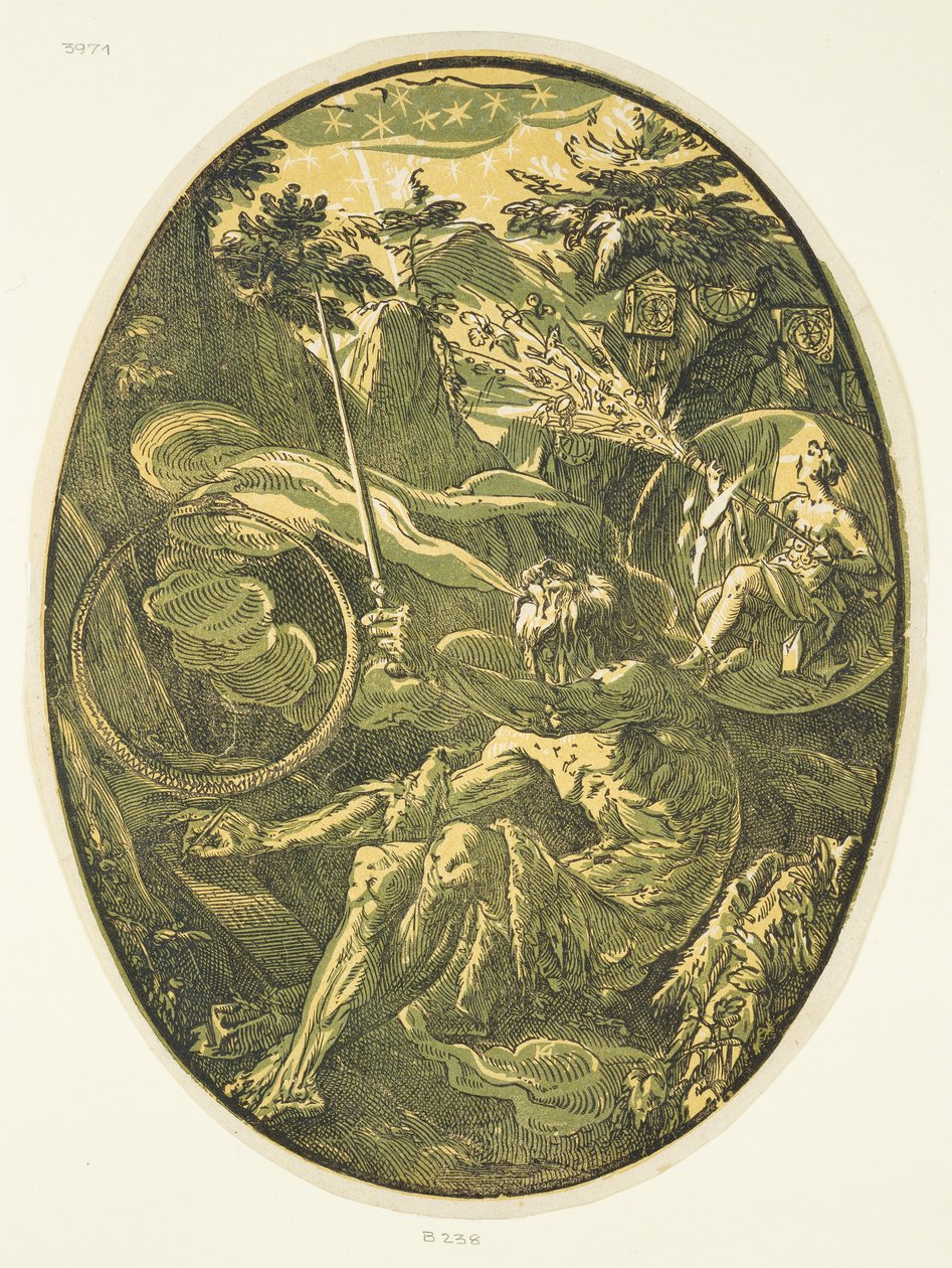 Demogorgon az Örök Barlangban, a „Demogorgon és az istenek” sorozatból alkotó: Hendrick Goltzius