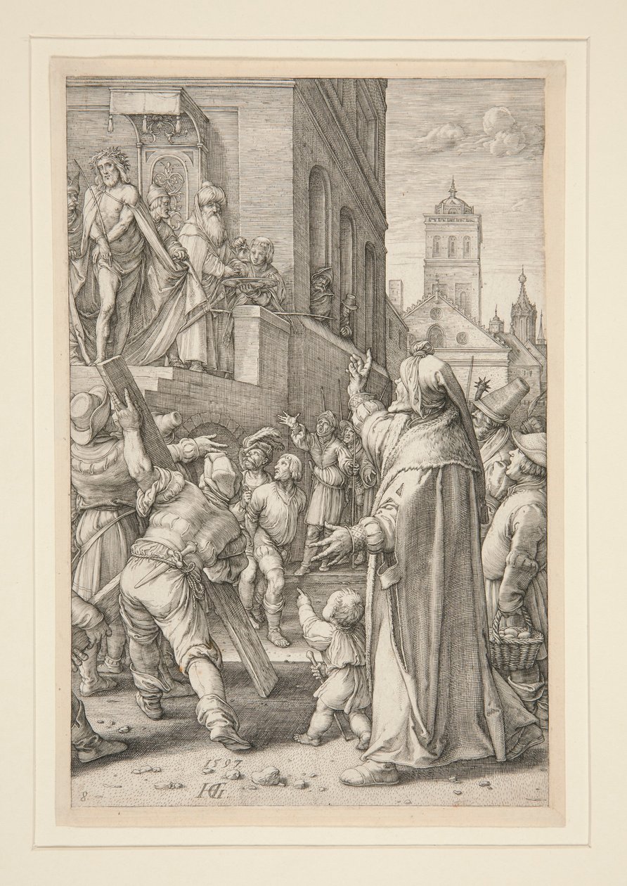 Ecce Homo, A szenvedélyből, 8. 12 metszetből álló sorozatban alkotó: Hendrick Goltzius