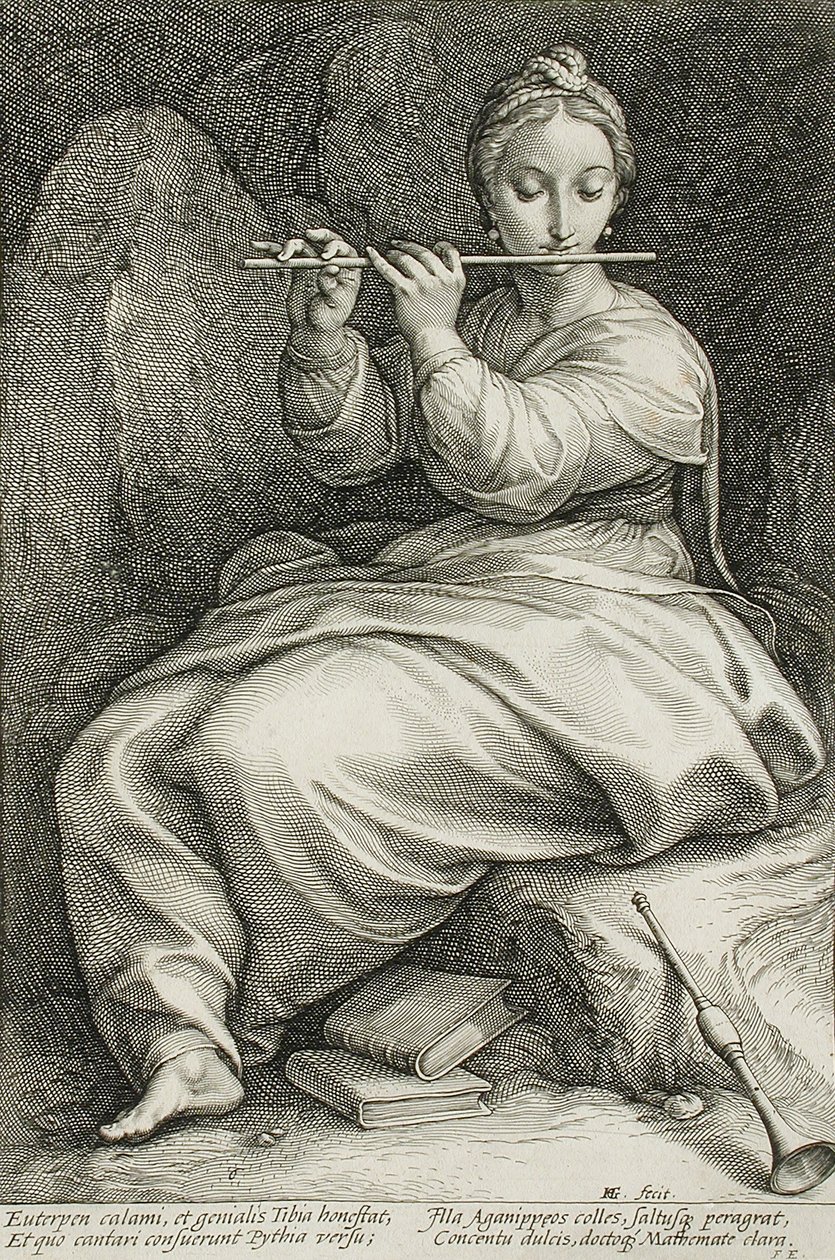 Euterpe alkotó: Hendrick Goltzius