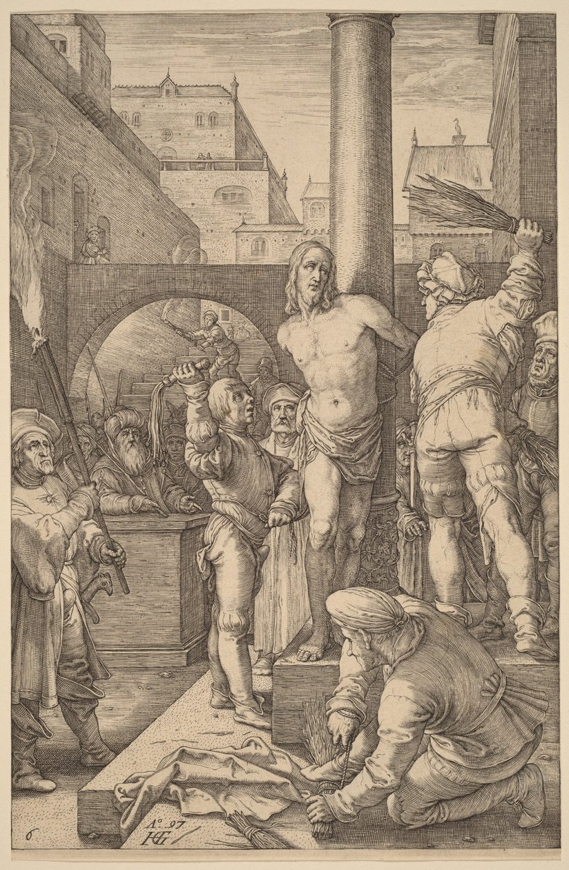 Krisztus megkorbácsolása alkotó: Hendrick Goltzius