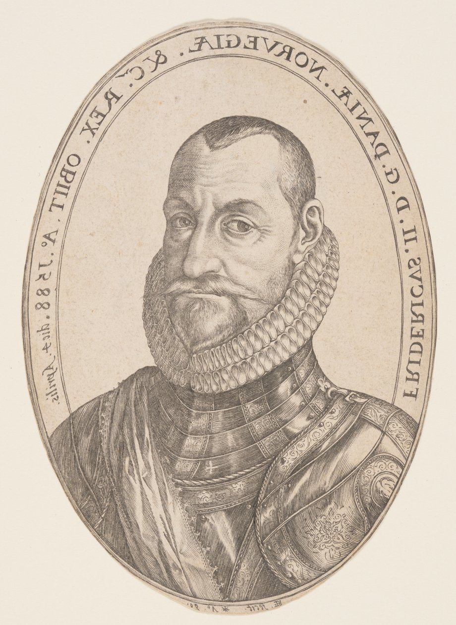 II. Frigyes, Dánia és Norvégia királya alkotó: Hendrick Goltzius