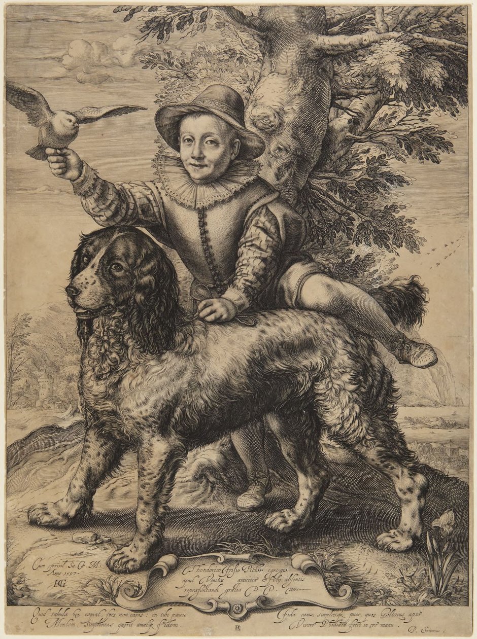 Frederick de Vries Goltzius kutyájával alkotó: Hendrick Goltzius