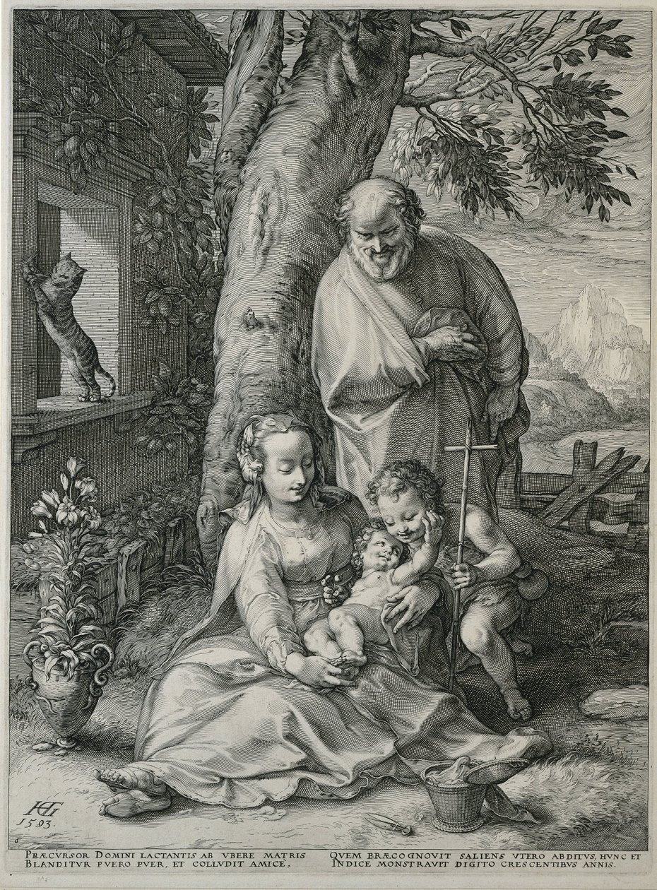 Szent Család Keresztelő Jánossal Mary