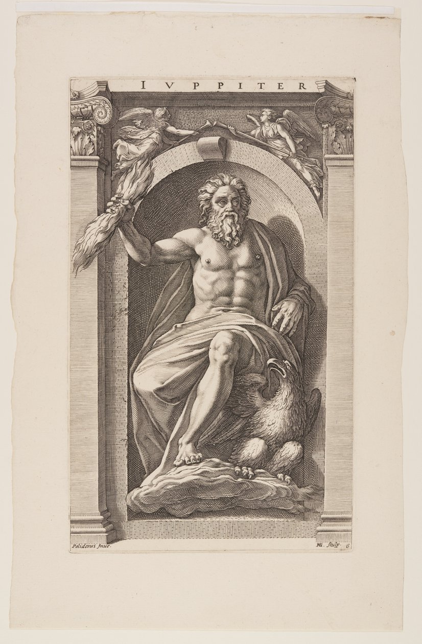 Jupiter, a Nyolc pogány istenből alkotó: Hendrick Goltzius