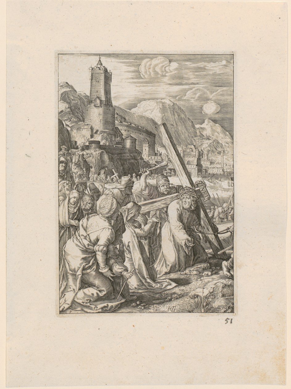 Keresztviselés, a „Passió” sorozat 9. lapja alkotó: Hendrick Goltzius