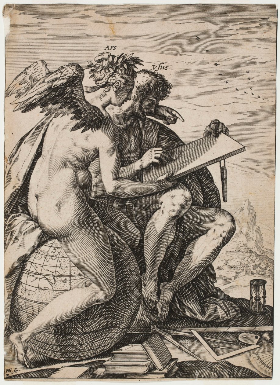 Művészet és gyakorlat (Ars, Usus) alkotó: Hendrick Goltzius