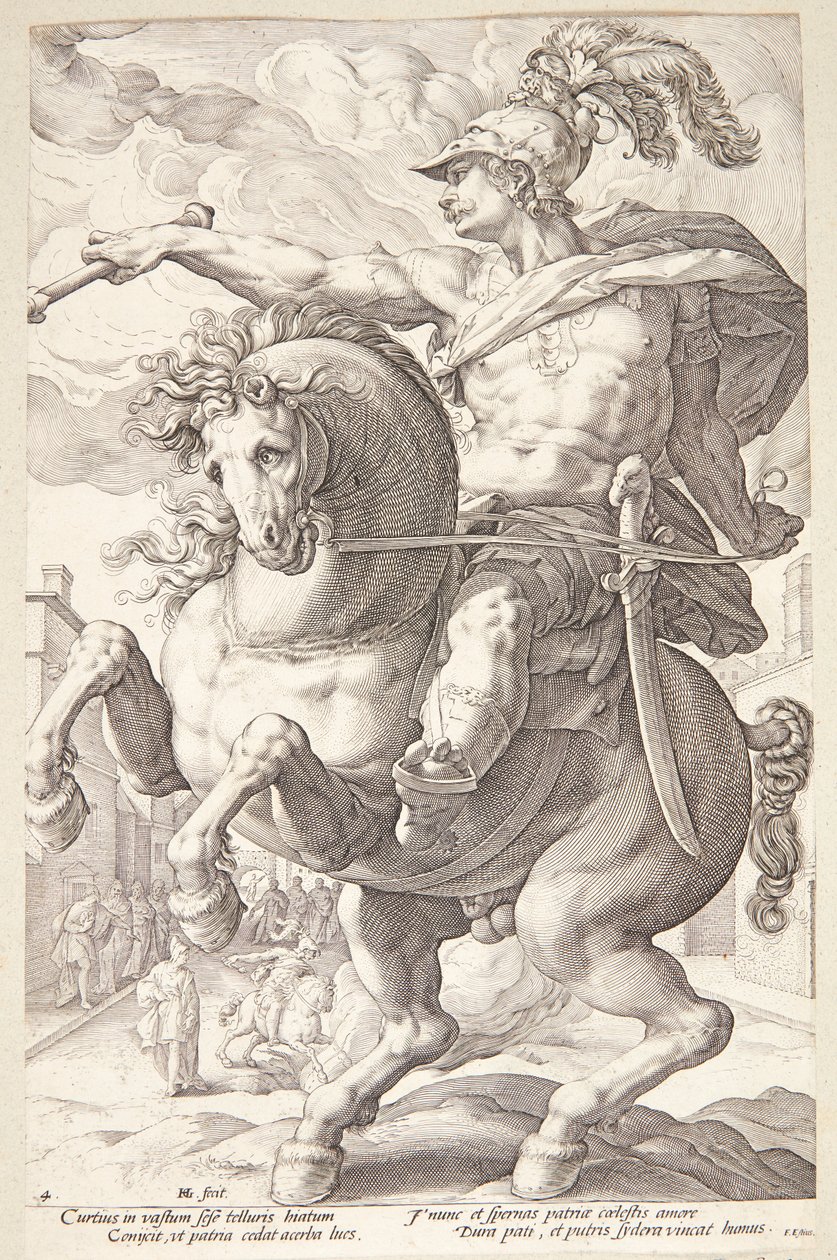 Marcus Curtius alkotó: Hendrick Goltzius