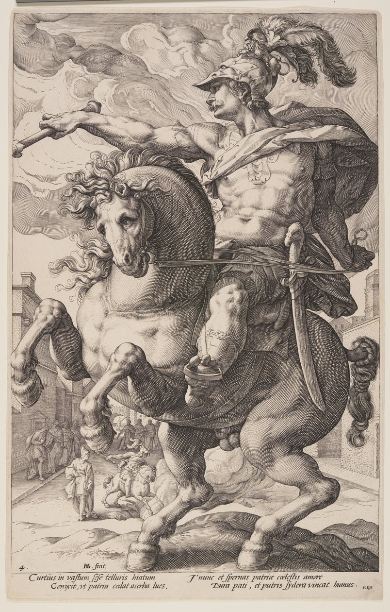 Marcus Curtius lóháton, A római hősökből alkotó: Hendrick Goltzius