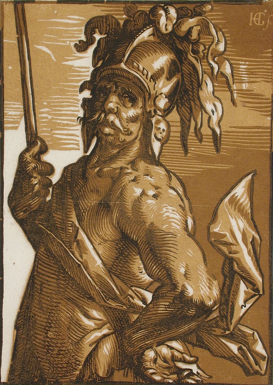 Mars (Halbfigur) alkotó: Hendrick Goltzius