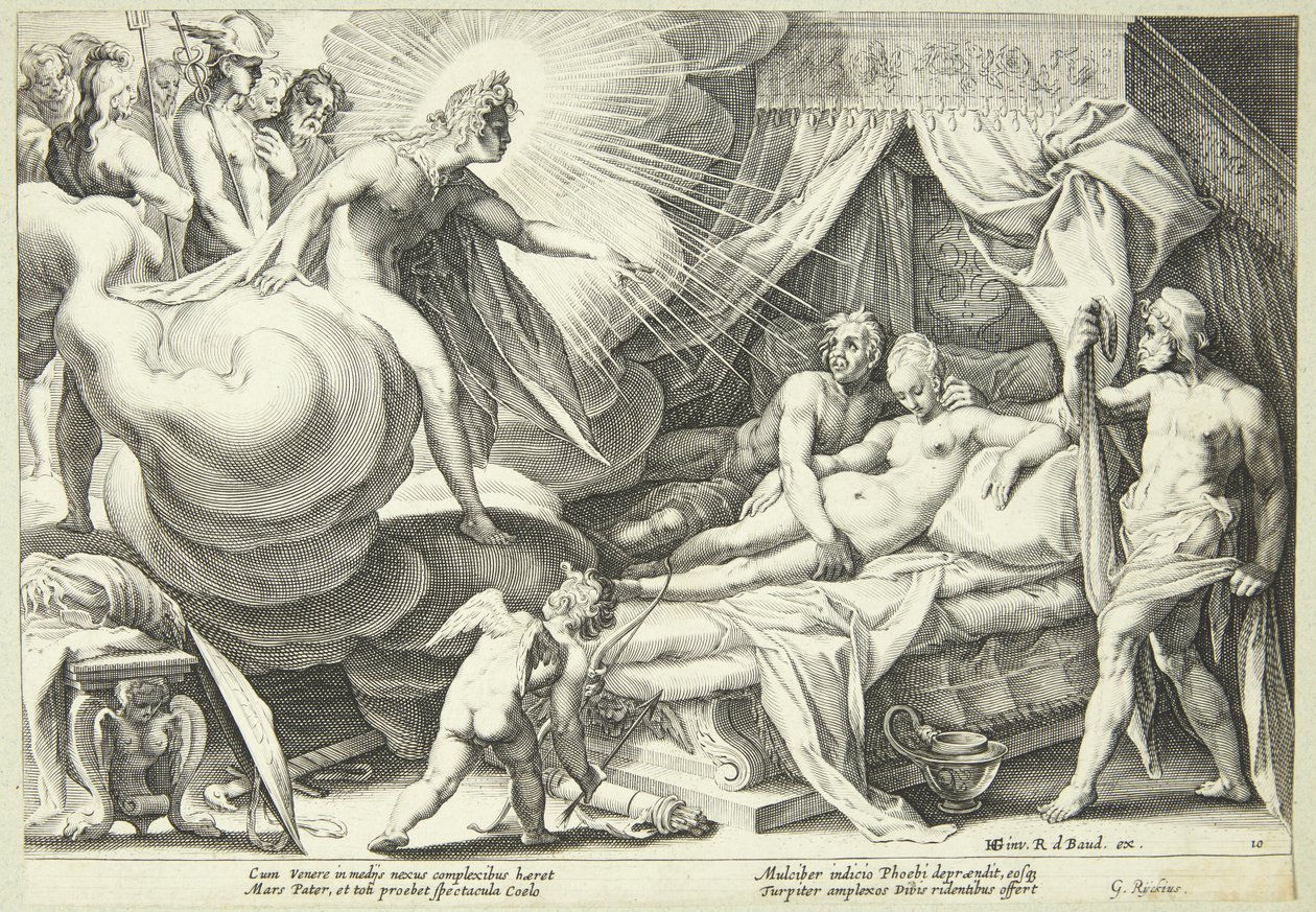 A Mars és a Vénusz meglepődik alkotó: Hendrick Goltzius