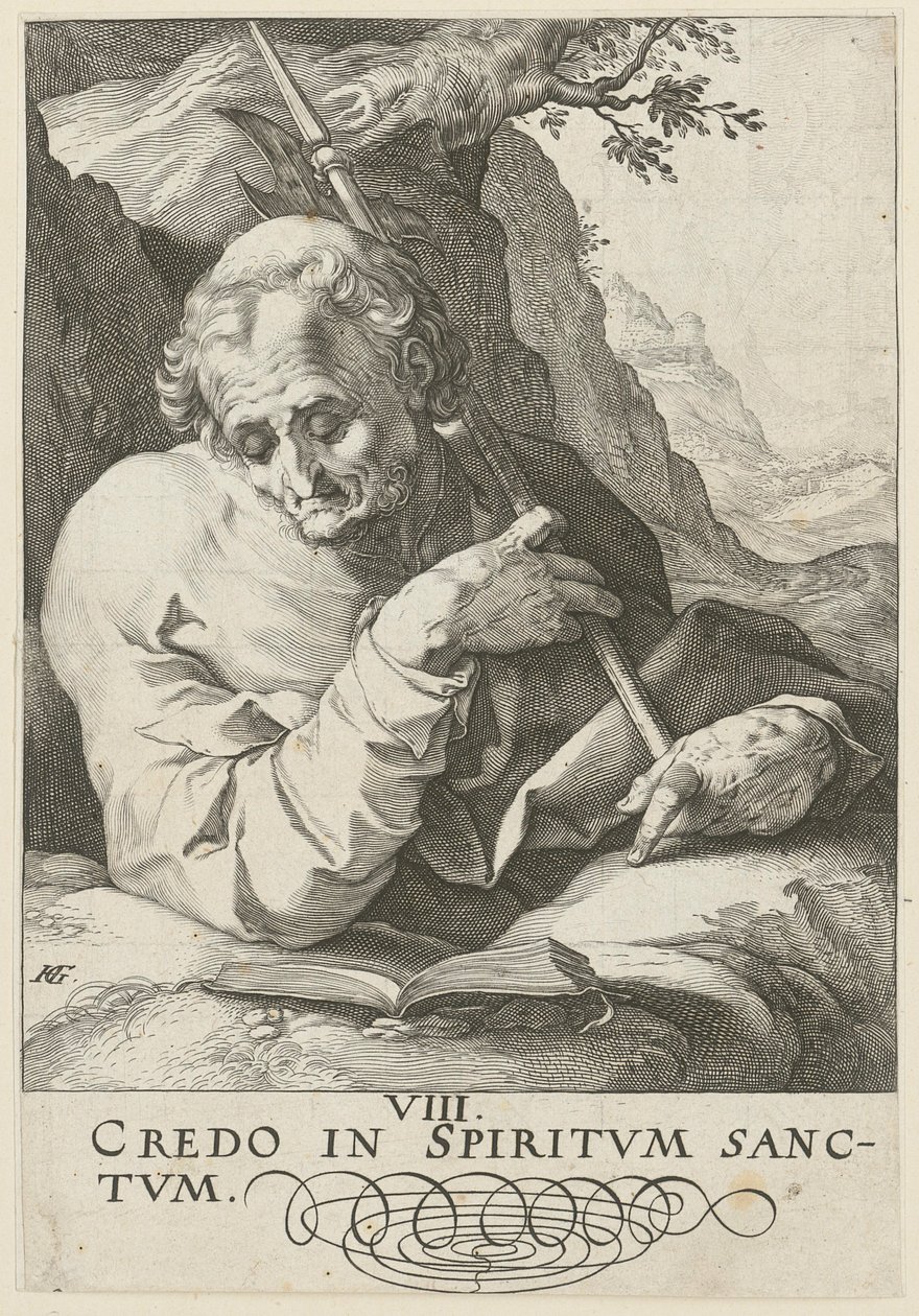 Máté, a „Krisztus, a tizenkét apostol és Pál” sorozat 9. lapja alkotó: Hendrick Goltzius