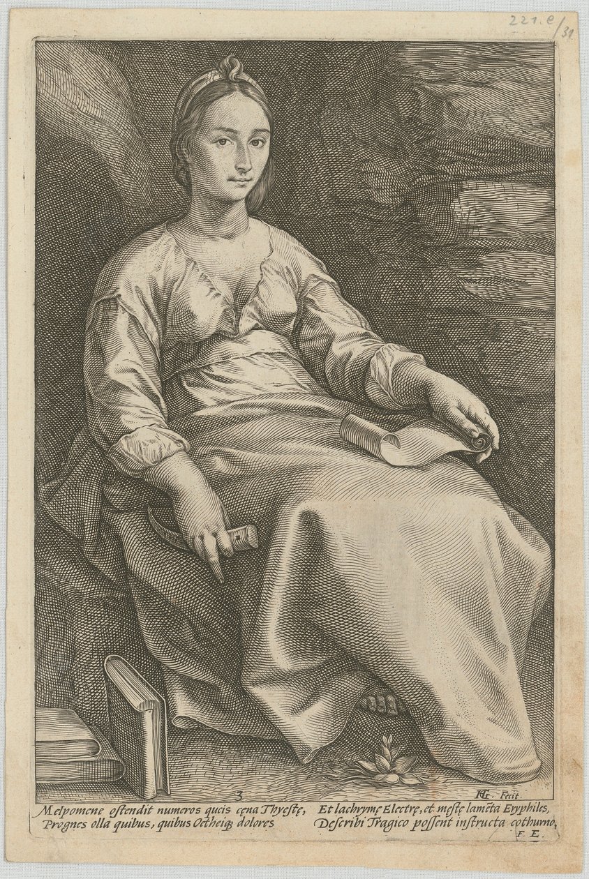 Melpomene, a „Kilenc múzsa” sorozat 3. lapja alkotó: Hendrick Goltzius