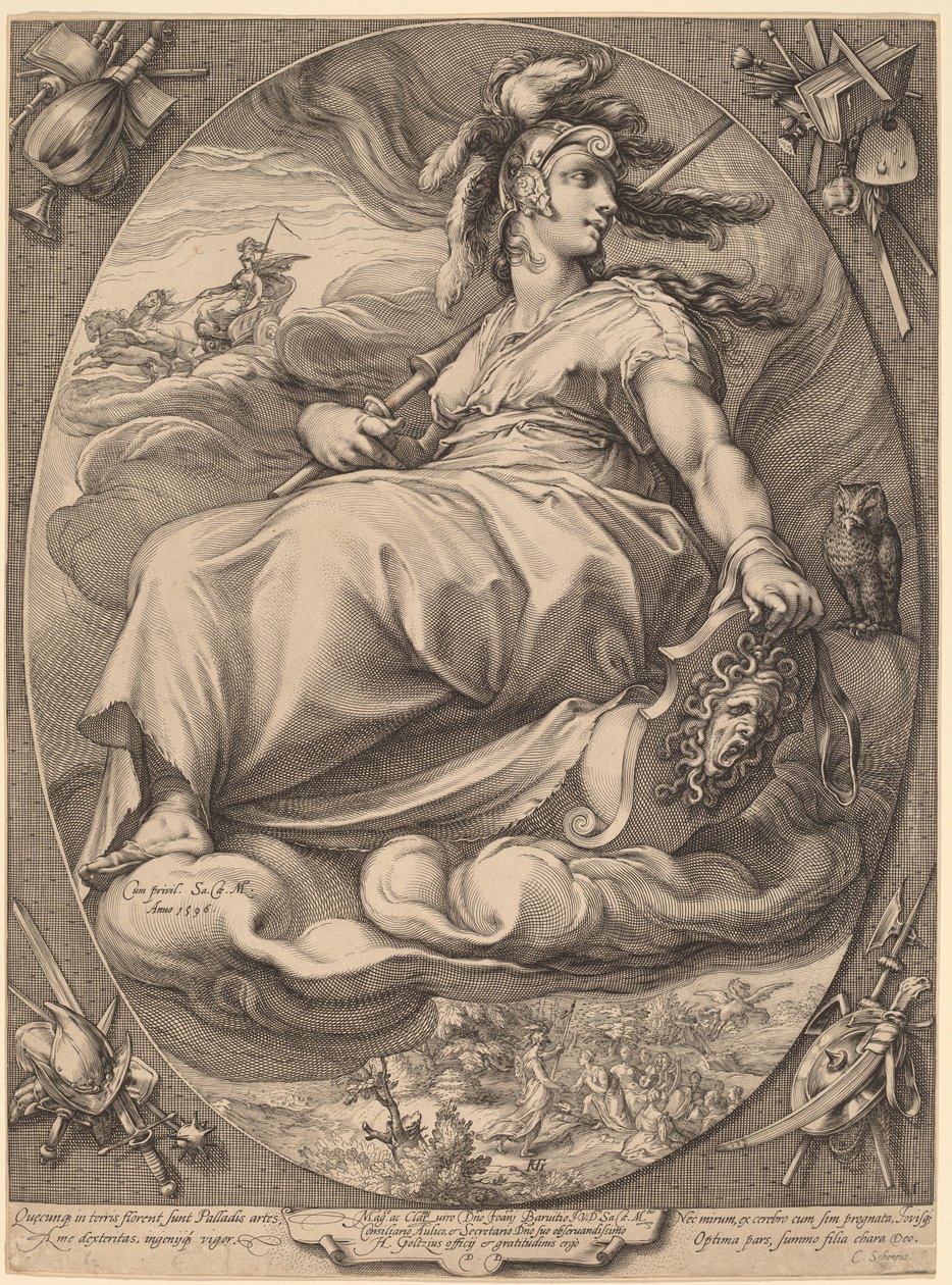 Minerva alkotó: Hendrick Goltzius