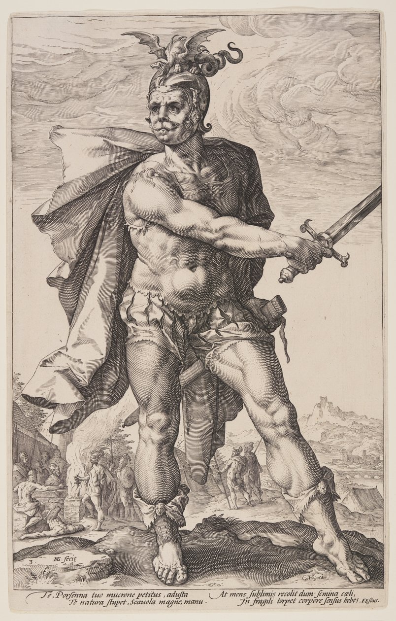 Mucius Scaevola, A római hősökből alkotó: Hendrick Goltzius