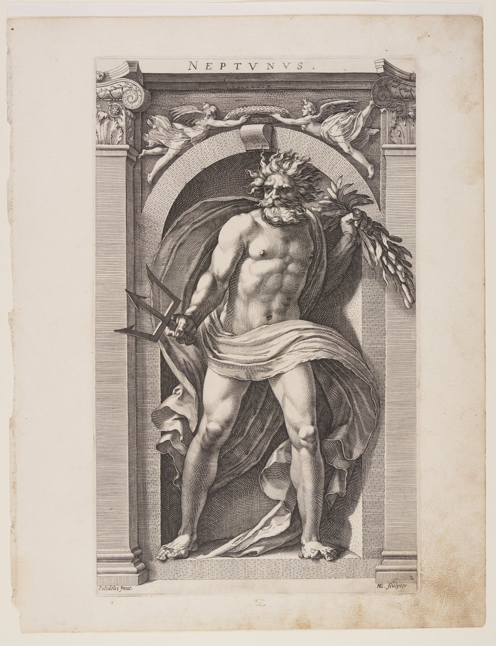 Neptunus, a Nyolc pogány istenből alkotó: Hendrick Goltzius