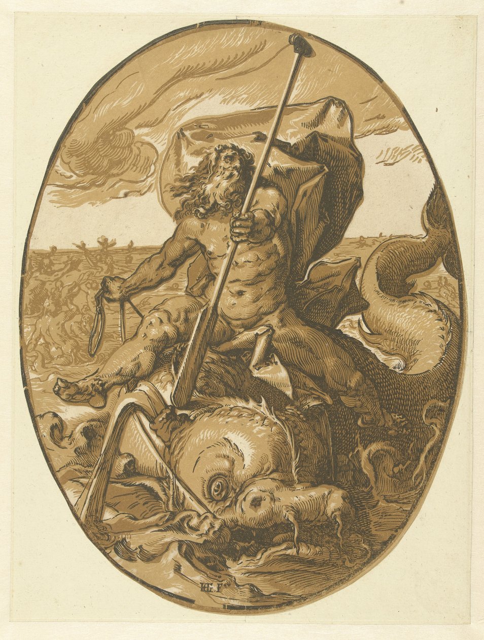 Oceanus Istenek és istennők (sorozat címe) alkotó: Hendrick Goltzius
